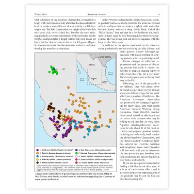 Mexican goodeids map as published
